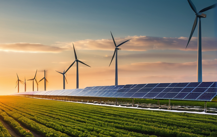 녹색산업 취업 준비생을 위한 팁 - **Prompt 1: Dawn of Renewable Energy in the Russian Countryside**
A breathtaking wide-angle shot...