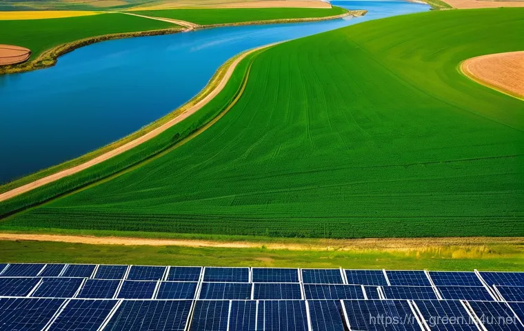 녹색산업 이론 및 실기 교재 추천 - **Renewable Energy Landscape for a Sustainable Future**
A wide-angle, cinematic photograph showc...